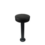 Oak Street SL6129 - Swivel Bar Stool, backless, upholstered button top, pedestal with black finish