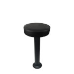 Oak Street SL6129XL - Swivel Bar Stool, backless, XL upholstered button top, pedestal with black finish