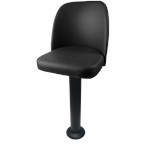 Oak Street SL6133IMP - Swivel Bar Stool, upholstered bucket seat, pedestal with black finish