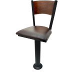 Oak Street SL6150-P - Swivel Bar Stool, solid birch plywood back, pedestal with black finish