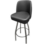 Oak Street SL8136-CCS - Swivel Bar Stool, upholstered tufted back & bucket seat