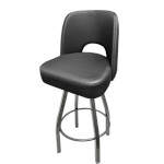 Oak Street SL9036-CCS - Swivel Bar Stool, counter height, upholstered cutout back & bucket seat, footring