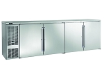 Perlick BBSLP108-SS - Low Profile Back Bar Refrigerator, 4-Section, Stainless Steel Exterior