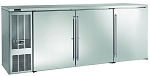 Perlick BBSLP84-SS - Low Profile Back Bar Refrigerator, 3-Section, Stainless Steel Exterior