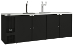Perlick DDS108 - Draft Beer Dispenser, 4-Section, Black, 2 Taps Per Tower