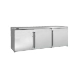 Perlick BBRLP72-SS - Low Profile Back Bar Refrigerator, 3-Section, Stainless Steel Exterior