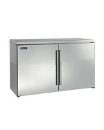 Perlick BBRLP48 - Low Profile Back Bar Refrigerator, 2-Section, Black Exterior