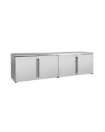 Perlick BBRLP96 - Low Profile Back Bar Refrigerator, 4-Section, Black Exterior