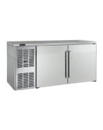 Perlick BBSLP84 - Low Profile Back Bar Refrigerator, 3-Section, Black Exterior