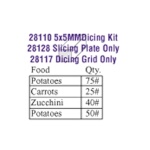 Robot Coupe 28110W - Dicing Kit, 5x5mm (3/16