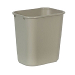 Rubbermaid FG295600BEIG - Waste Basket, 28 quart, 14-3/8