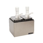 San Jamar P9712 - Condiment Dispenser Station, double well, 10-1/8