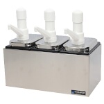 San Jamar P9713 - Condiment Dispenser Station, triple well, 14