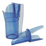 San Jamar SI7000 - Saf-T-Scoop System, 12-16 oz. capacity, includes Scoop & holder, blue