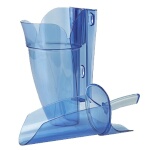 San Jamar SI9000 - Saf-T-Scoop System, 64 - 86 oz. capacity, includes Scoop & holder, blue, (Case of 6)