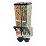 Server Products 88760 - SLIMLINE DRY FOOD & CANDY DISPENSER, double, 2 liter, wall-mounted