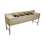 Serv-Ware BAR4B72-LR-CWP - Underbar Sink, four compartment, 72