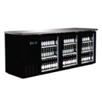 Serv-Ware BB4-24G-HC - Back Bar Cooler, three-section, 73-1/10