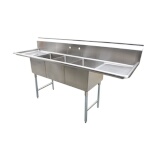 Serv-Ware D3CWP1620 - Three Compartment Sink, 53