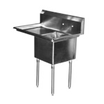 Serv-Ware E1CWP1818L-24 - One Compartment Sink, 44-1/2