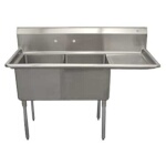 Serv-Ware E2CWP1818R-18 - Two Compartment Sink, 56-1/2