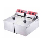 Serv-Ware EF-06L-2 - Countertop Fryer, electric, twin fry pots, 1.5 gal. oil capacity per basin