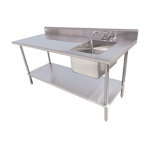 Serv-Ware TSF-3060-R - Work Table with Sink, 60
