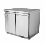 Serv-Ware UCR-36-HC-T - Undercounter Refrigerator, two-section, 36-2/5”W, (2) solid doors