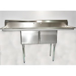 Skibee SKISSC2T24241424RL - Sink, two compartment, (2) 24