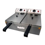 Skyfood FED-20-N - Countertop Fryer, electric, split pot, (2) 10 lbs fat capacity fry pots