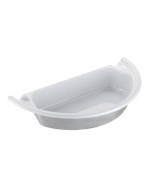 Spring USA 372-62/36/12 - Insert Pan, for sauteuse server, 2 qt., 1/2-round, white stainless steel