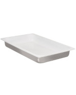 Spring USA 522-62/11 - Insert, 9.9 quart, full size, for rectangular chafers, white stainless steel
