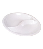 Spring USA 9557-59/36/12 - Insert, divided, round, yin yang design, white porcelain