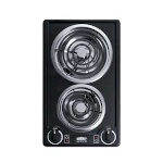 Summit CCE212BL - Radiant Cooktop, electric, two-burner, 11.13