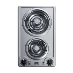 Summit CCE227SS - Radiant Cooktop, electric, two-burner, 11.13