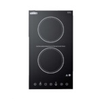 Summit CR2B15T1B - Radiant Cooktop, electric, (2) burners, 10.75