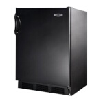 Summit FF7BK - Undercounter Refrigerator, 5.5 cu. ft., Black Exterior