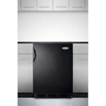 Summit FF7BKBI - Undercounter Refrigerator, 5.5 cu. ft., Black Exterior