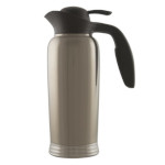 Service Ideas 10-00744-004 - Vacuum Insulated Creamer, 1-liter, ID socks, brushed stainless & black