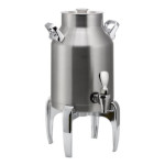 Service Ideas DD15BSMD - Dairy Vacuum Insulated Dispenser, 1.5-gallon, modern leg, brushed stainless