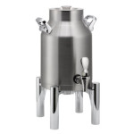 Service Ideas DD15BSRN - Dairy Vacuum Insulated Dispenser, 1.5-gallon, round leg, brushed stainless