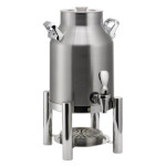 Service Ideas DD15BSSTD - Dairy Vacuum Insulated Dispenser, 1.5-gallon, stand, brushed stainless