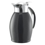 Service Ideas NIC06BSBL - Vacuum Insulated Carafe, 0.6-liter, flip-top lid, radiant black