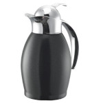 Service Ideas NIC06BSPBBL - Vacuum Insulated Carafe, 0.6-liter, push button lid, radiant black