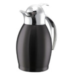 Service Ideas NIC06BSPBBX - Vacuum Insulated Carafe, 0.6-liter, push button lid, black onyx