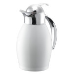 Service Ideas NIC06BSPBWH - Vacuum Insulated Carafe, 0.6-liter, push button lid, radiant white