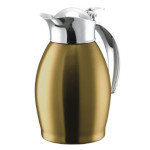 Service Ideas NIC06BSVG - Vacuum Insulated Carafe, 0.6-liter, flip-top lid, vintage gold