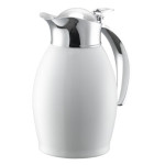 Service Ideas NIC06BSWH - Vacuum Insulated Carafe, 0.6-liter, flip-top lid, radiant white