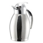 Service Ideas NIC06PSPB - Vacuum Insulated Carafe, 0.6-liter, push button lid, polished stainless