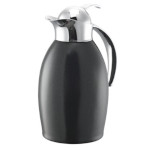 Service Ideas NIC10BSPBBL - Vacuum Insulated Carafe, 1-liter, push button lid, radiant black